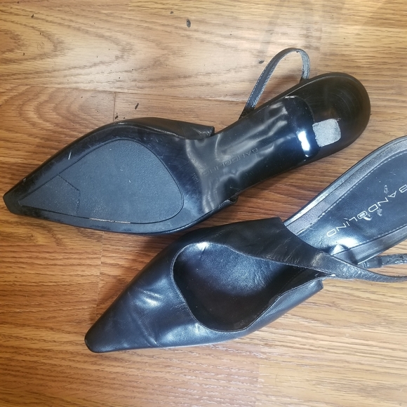 Bandolino Black Leather Slingback Heels Size 10 - Picture 4 of 4